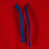 Pantaloni din bumbac cu sigla mărcii pentru bebeluși, roșu Benetton 228957 2