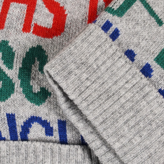 Căciulă cu inscripții colorate, gri Benetton 228995 2