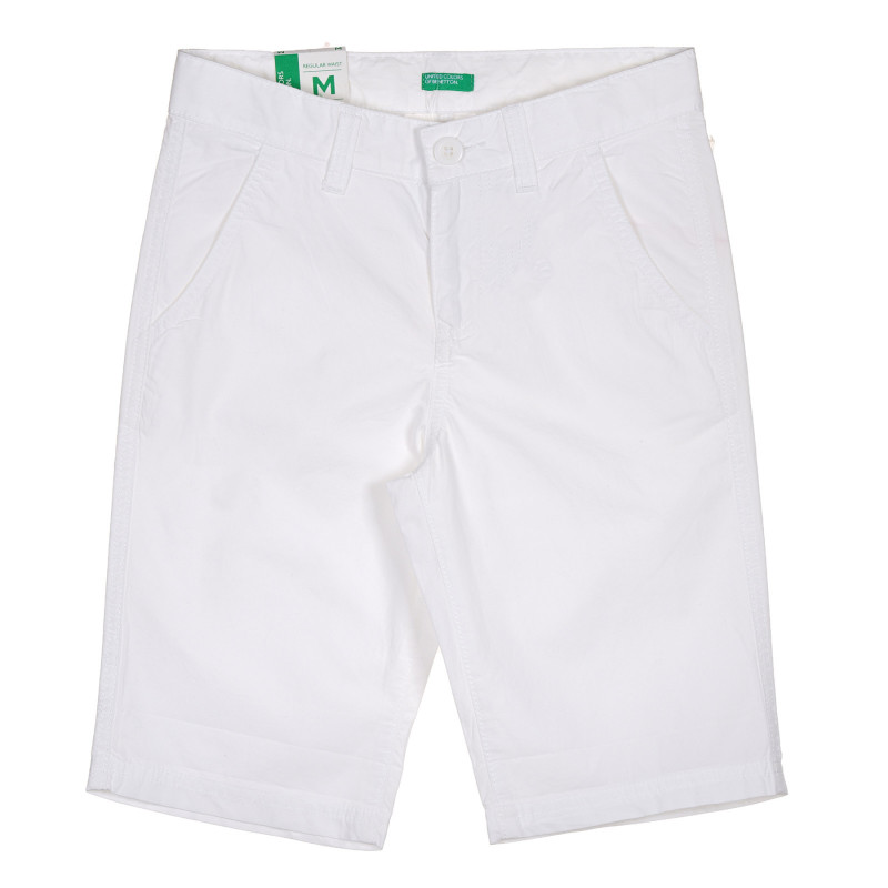 Pantaloni scurți din bumbac cu sigla mărcii, albi  229045