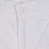 Pantaloni scurți din bumbac cu sigla mărcii, albi Benetton 229046 2