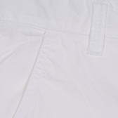 Pantaloni scurți din bumbac cu sigla mărcii, albi Benetton 229047 3