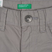 Pantaloni scurți din bumbac cu sigla mărcii, gri Benetton 229054 2