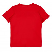 Tricou din bumbac cu inscripția mărcii pentru bebeluși, roșu Benetton 229084 4