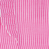 Bluză din bumbac fără mâneci, cu bucle în dungi albe și roz Benetton 229218 2