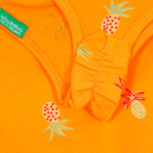 Maieu din bumbac cu bucle pentru bebeluși, portocaliu Benetton 229301 3