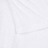 Bluză din bumbac cu o singură bretea și volane, albă Benetton 229343 3