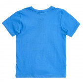 Tricou din bumbac cu imprimeu jucător de volei, albastru Benetton 229540 3
