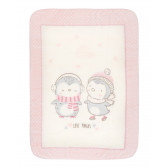 Pătură moale pentru bebeluși Love Pingus, 80x110 cm, roz Kikkaboo 229708 