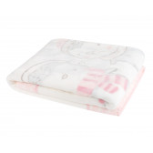 Pătură moale pentru bebeluși Love Pingus, 80x110 cm, roz Kikkaboo 229709 2