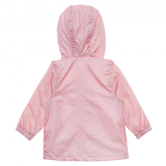 Geacă cu buline, aplicație și geantă pentru bebeluși, roz Midimod 230175 3