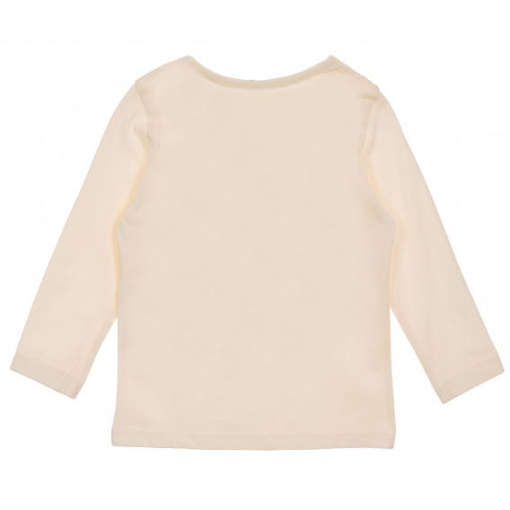 Bluză cu mânecă lungă cu aplicație textilă, pentru fete Benetton 230234 4