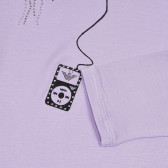 Bluză din bumbac cu mânecă lungă, de culoare violet pentru fete Armani 230288 3