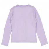 Bluză din bumbac cu mânecă lungă, de culoare violet pentru fete Armani 230289 4