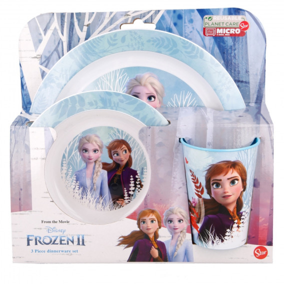 Set de luat masa din polipropilenă de 3 buc., cu imagine, Frozen Kingdom Frozen 230410 2