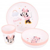 Set de luat masa din polipropilenă de 3 buc., cu imagine, Ești încântătoare, Minnie Minnie Mouse 230419 