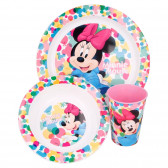 Set de luat masa din polipropilena de 3 buc., cu imagine, Minnie Mouse Minnie Mouse 230426 