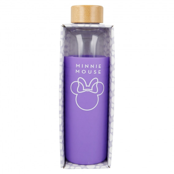 Bidon din sticlă cu carcasă silicon Minnie Mouse, 585 ml Minnie Mouse 230528 