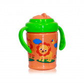 Cupă din polipropilenă cu pai cu model zoo de 270 ml. pentru copii unisex de peste 12 luni Lorelli 230673 