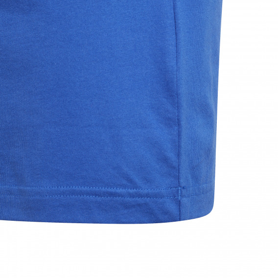 Tricou din bumbac model grafic, albastru Adidas 230878 4