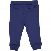 Pantaloni sport din bumbac cu sigla mărcii pentru bebeluși, albastru închis Rifle 230888 2