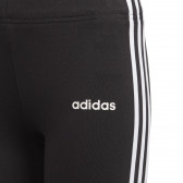 Colanți din bumbac Essentials 3S, negru Adidas 230894 4