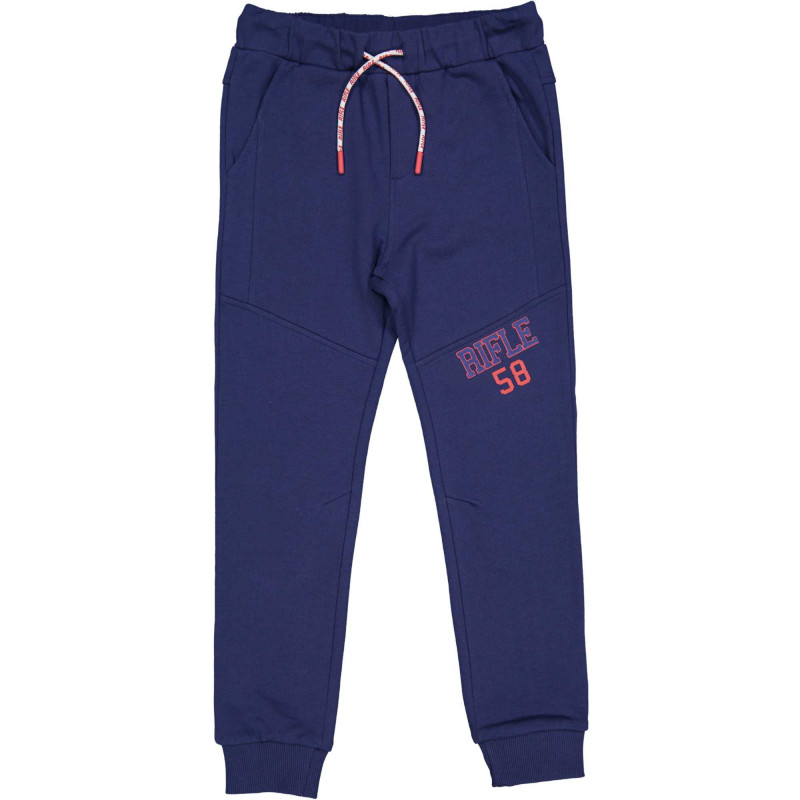 Pantaloni sport din bumbac cu sigla mărcii, albastru închis  230912