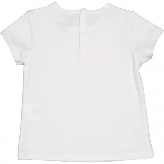 Tricou din bumbac cu sigla mărcii pentru bebeluș, alb Rifle 230937 2