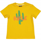 Tricou din bumbac cu imprimeu cactus pentru bebeluș, galben Rifle 230940 