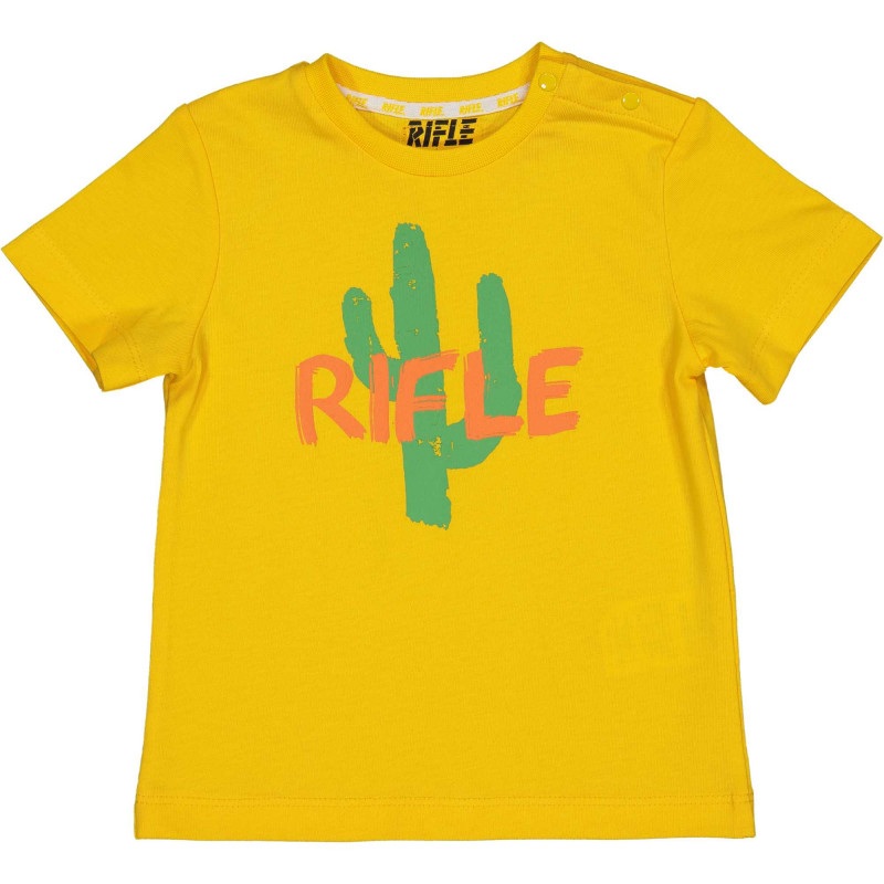 Tricou din bumbac cu imprimeu cactus pentru bebeluș, galben  230940