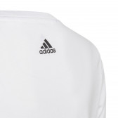 Tricou din bumbac grafic Tee, alb Adidas 231013 4