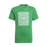 Tricou din bumbac grafic Tee, verde Adidas 231014 