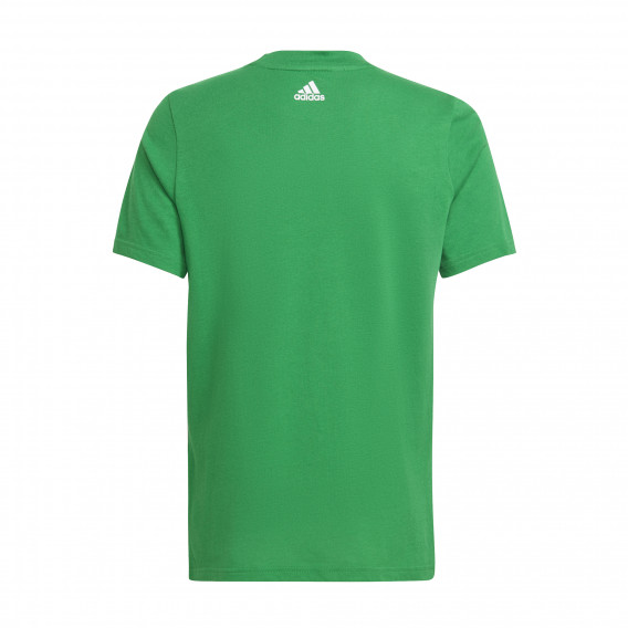 Tricou Essentials Logo din bumbac, verde Adidas 231035 2