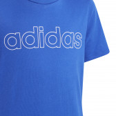 Tricou Essentials cu  Logo, din bumbac, albastru Adidas 231043 5