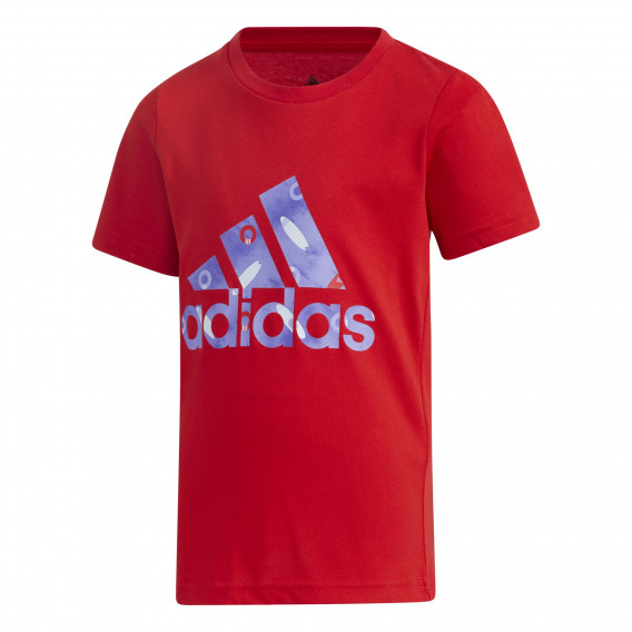 Tricou cu sigla mărcii, roșu Adidas 231133 