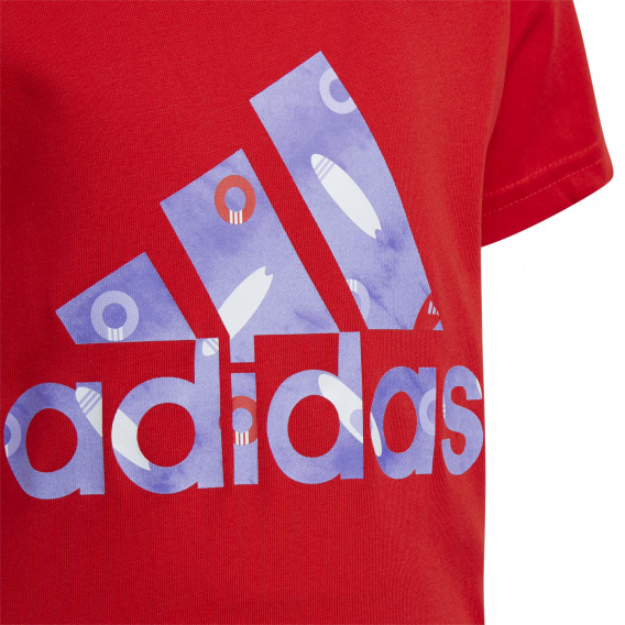 Tricou cu sigla mărcii, roșu Adidas 231135 3