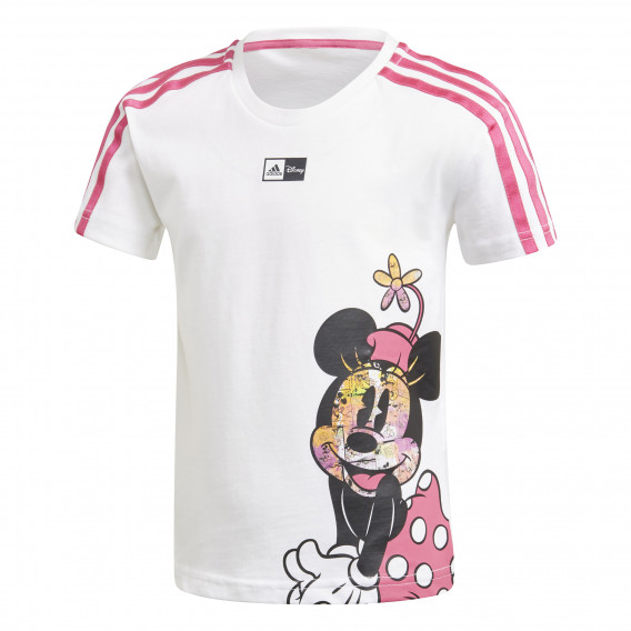 Tricou din bumbac cu imprimeu Minnie Mouse - alb Adidas 231138 