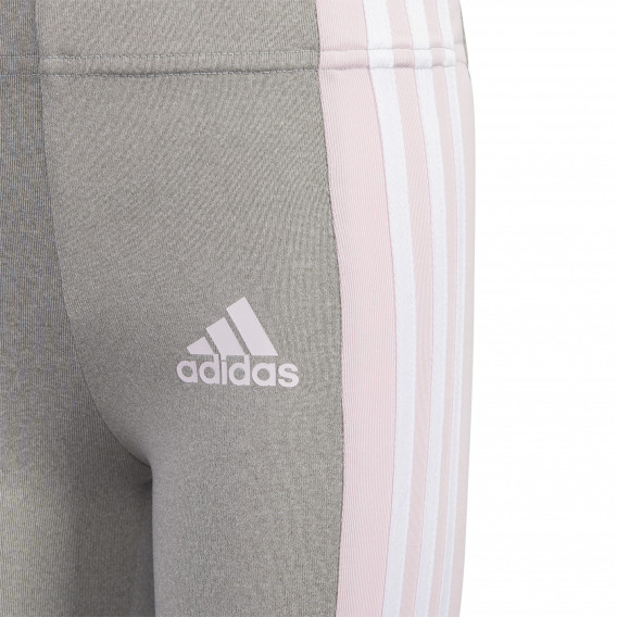 Colanți sport cu detalii roz, gri Adidas 231182 5