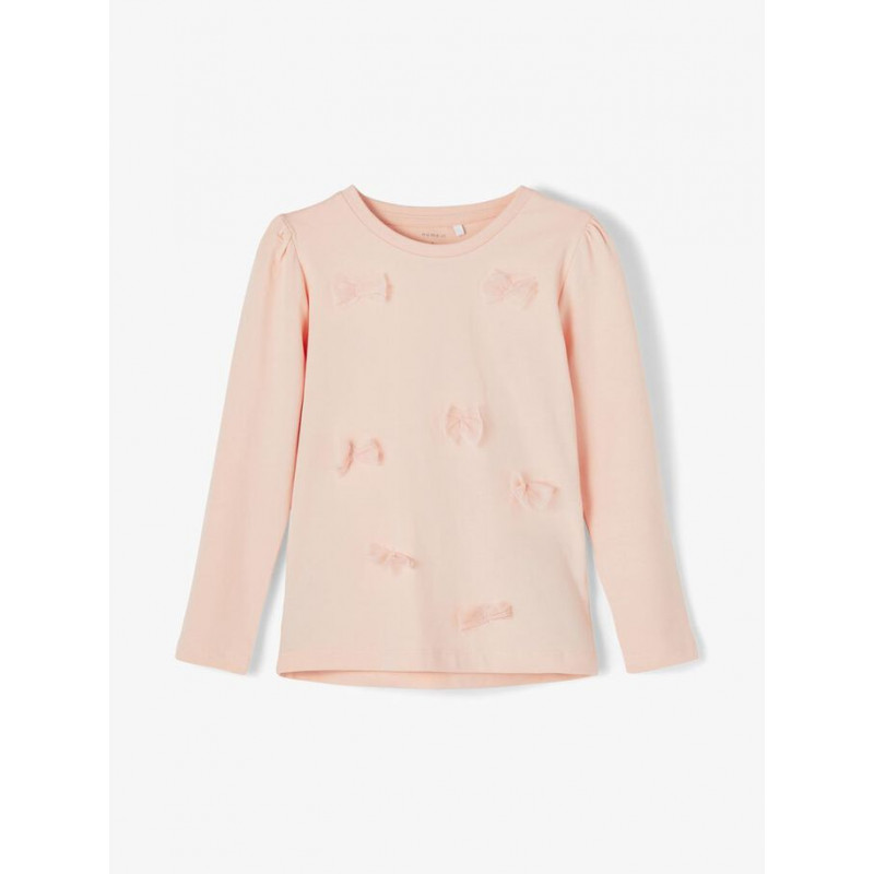 Bluză din bumbac organic cu panglici pentru bebelusi, roz  231268