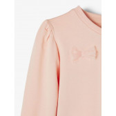 Bluză din bumbac organic cu panglici pentru bebelusi, roz Name it 231270 3