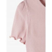 Bluză din bumbac organic cu mâneci bufante, roz Name it 231330 3