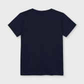 Tricou din bumbac cu sigla mărcii într-o culoare albastru închis Mayoral 231364 2