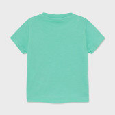 Tricou din bumbac cu imprimeu grafic pentru bebeluși, albastru Mayoral 231420 2