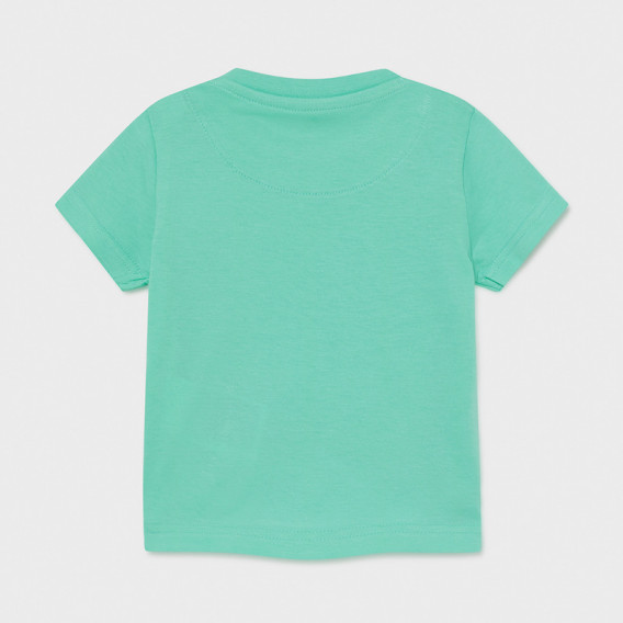 Tricou din bumbac cu imprimeu grafic pentru bebeluși, albastru Mayoral 231420 2