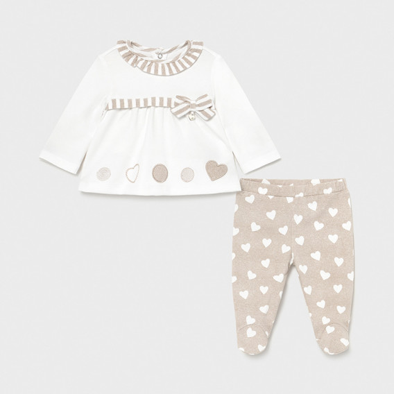 Set de bluză din bumbac și pantaloni cu botoșei pentru bebe Mayoral 231425 