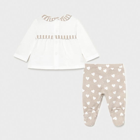 Set de bluză din bumbac și pantaloni cu botoșei pentru bebe Mayoral 231426 2