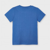 Tricou din bumbac cu imprimeu grafic, culoare albastră Mayoral 231477 2