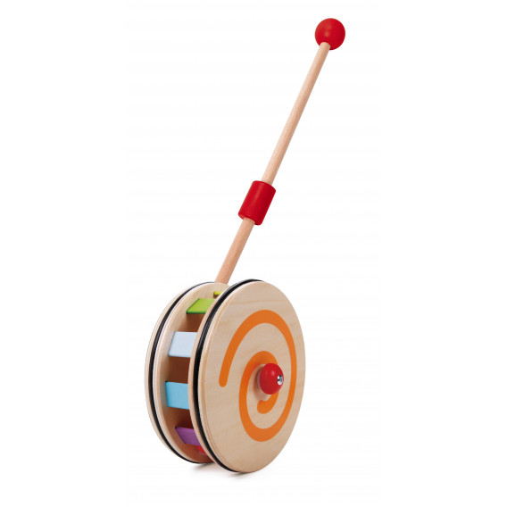 Jucărie de împins din lemn în culorile curcubeului Classic World 231565 2