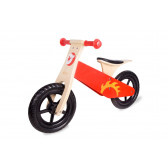 Bicicletă din lemn pentru echilibru, Foc, 12 " Classic World 231635 