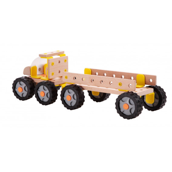Set de construcție din lemn - camion robot, 55 de piese Classic World 231661 7