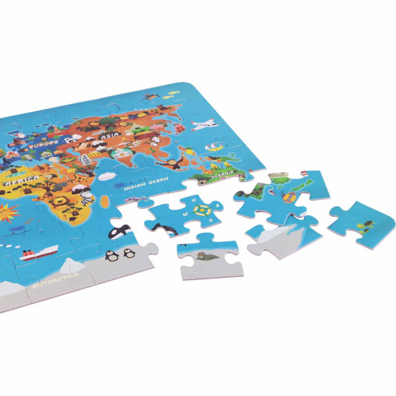 Harta lumii - puzzle din lemn pentru copii  231714